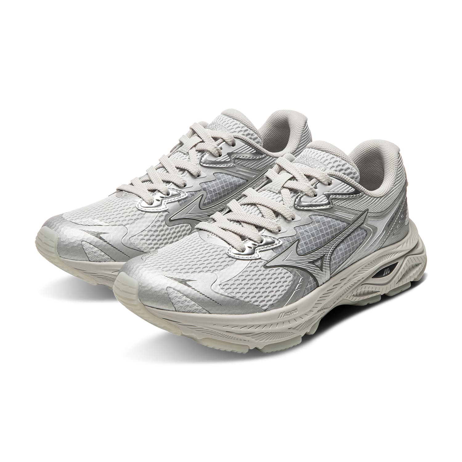 Кроссовки для бега Mizuno RACER V2 Low Топ Спринт Беговые кроссовки Унисекс Серебряный - изображение 4