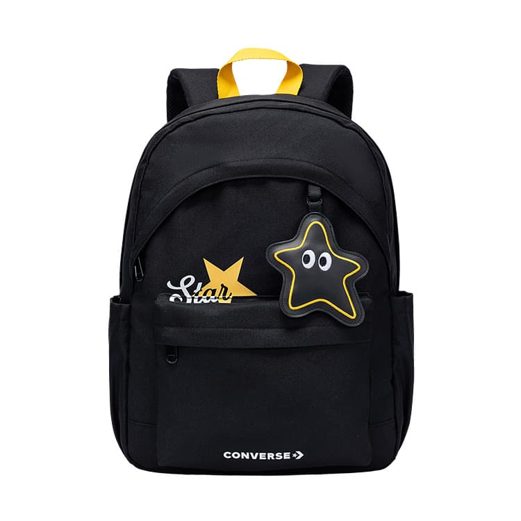 Рюкзак Converse 17L Повседневный Универсальный Модный Легкий Утилитарный Полиэстер Рюкзак Обычный размер Унисекс Парный Глубокий черный - изображение 1