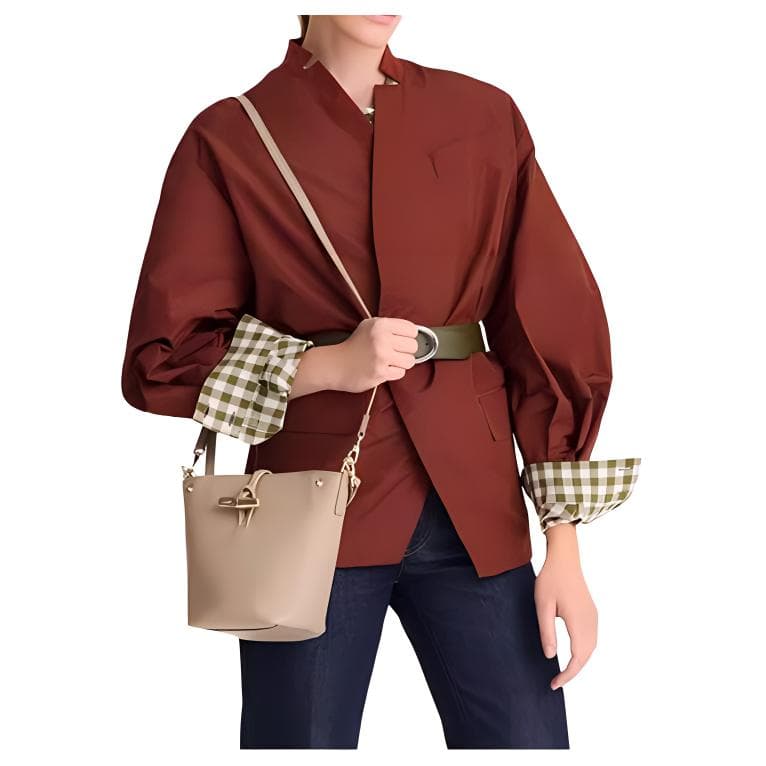 Сумка LONGCHAMP Сумка из коровьей кожи Мини Женский Темно-коричневый - изображение 4
