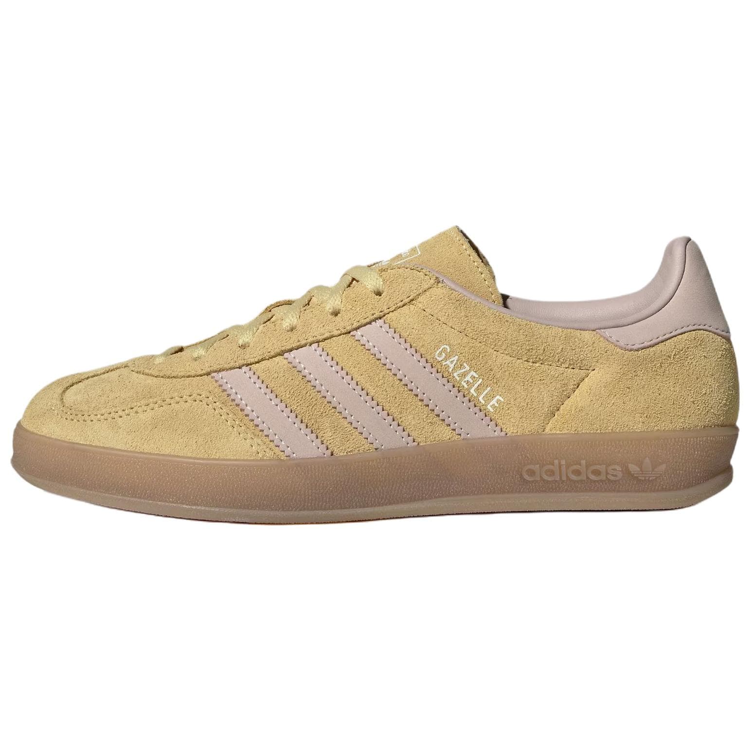 Кроссовки Adidas Originals GAZELLE INDOOR Кожаные кеды немецкой армии (GAT) Женские Смола Желтый - изображение 1