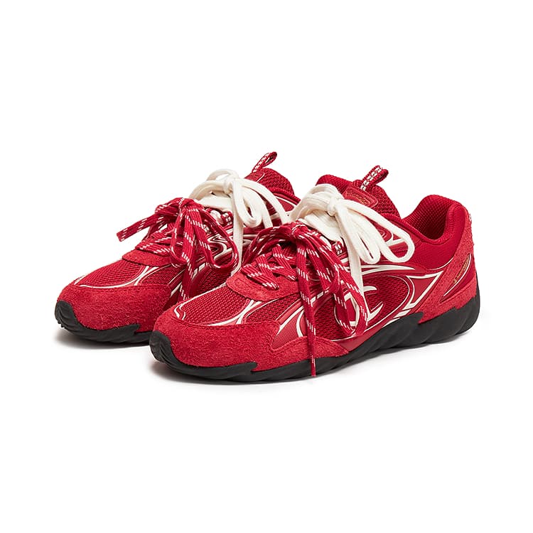 Кроссовки Champion Low Top Повседневная Обувь Женская Лавовый Красный Молочный Белый - изображение 3