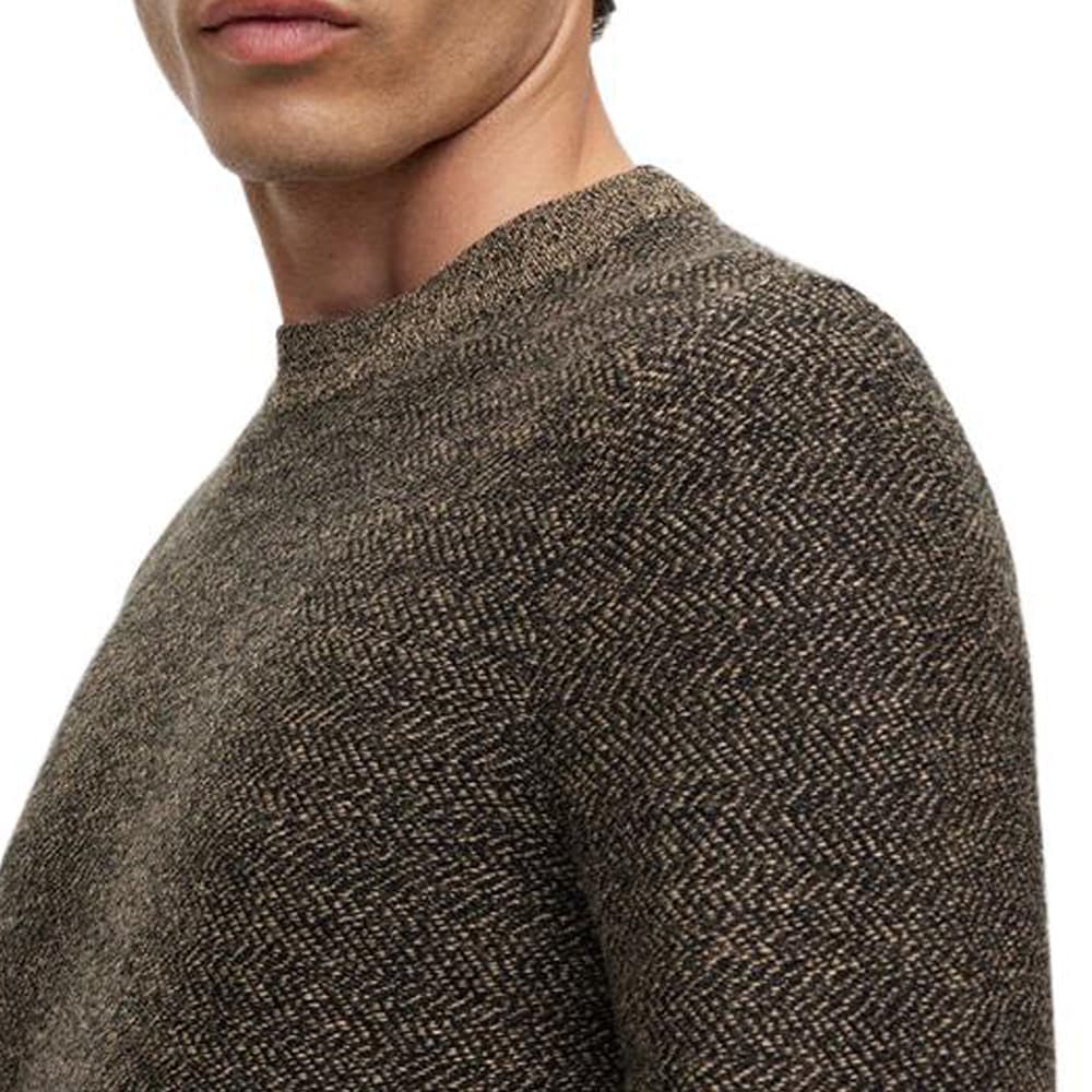 Кофта HUGO BOSS Свитер Мужской Темно-Кофейный - изображение 5