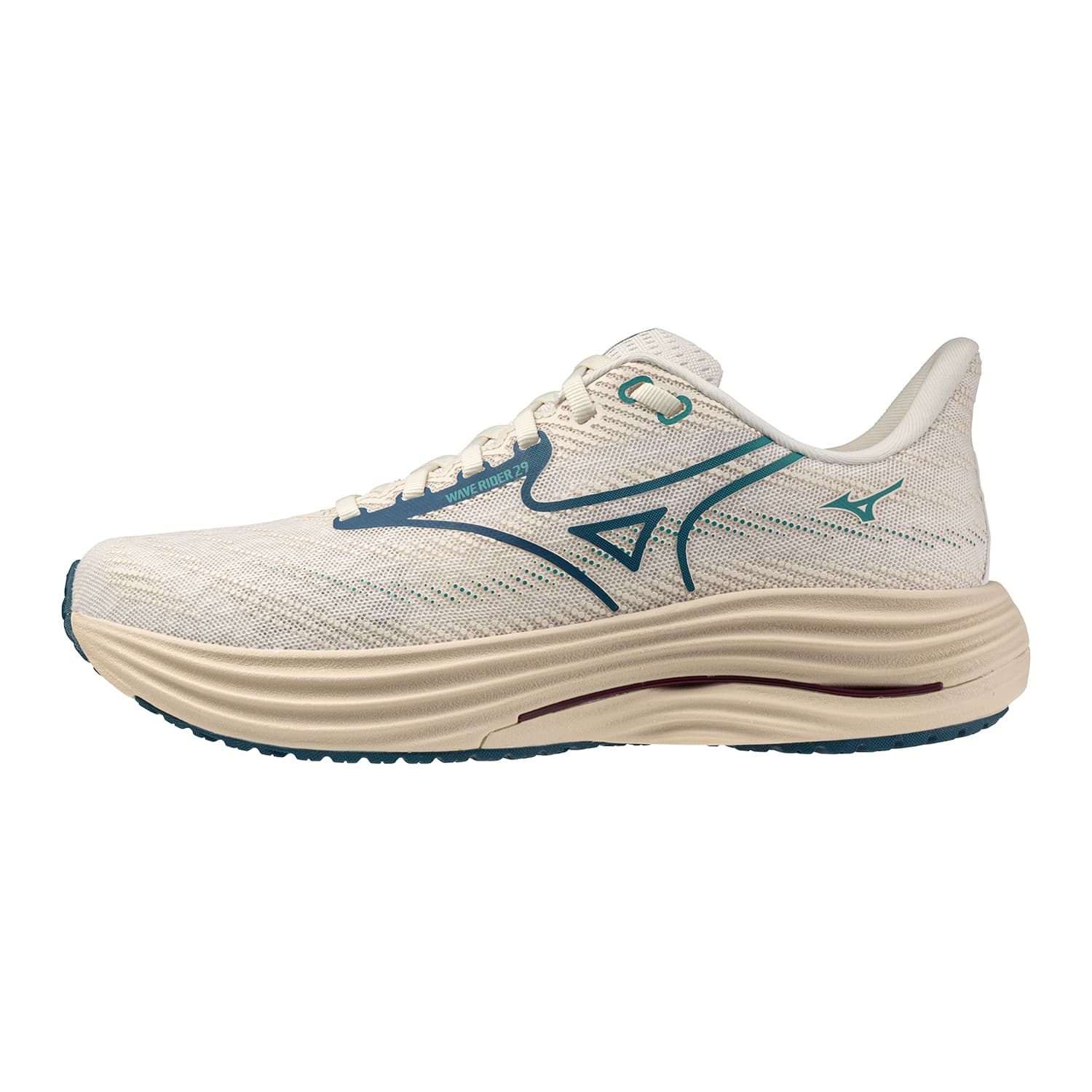 Кроссовки для бега Mizuno WAVE RIDER 29 Low Топ Повседневные беговые кроссовки Унисекс Снег - изображение 1