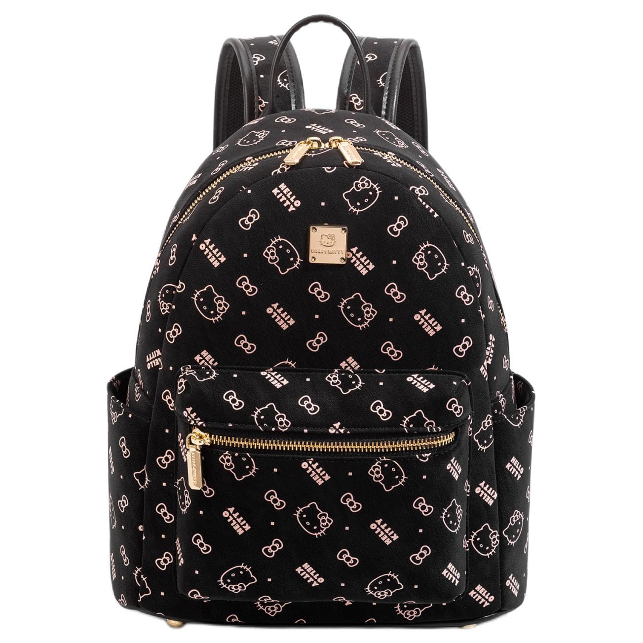Рюкзак Sanrio Hello Kitty PU (полиуретан) Backpack Standard (стандартный) Женский Черный Золото Черный Розовый - изображение 1