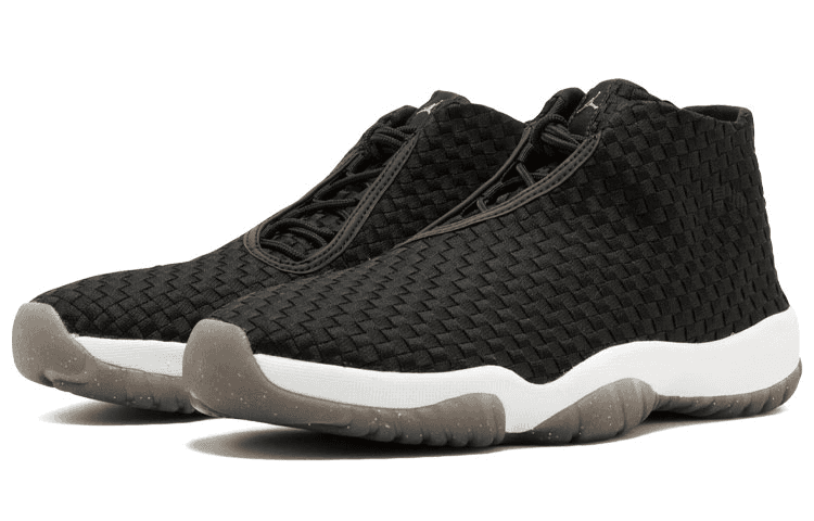 Ретро баскетбольные кроссовки Jordan Future Black White Gold - изображение 3
