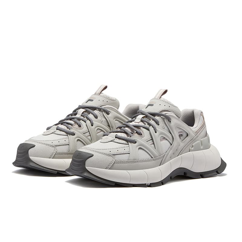 Кроссовки FILA FUSION INSETTO DX Низкие кеды с толстой подошвой Женские Серый Белый - изображение 3