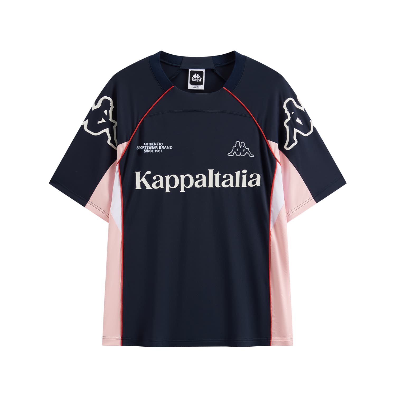 Футболка KAPPA 1916 T Рубашка Унисекс Синий Розовый - изображение 1