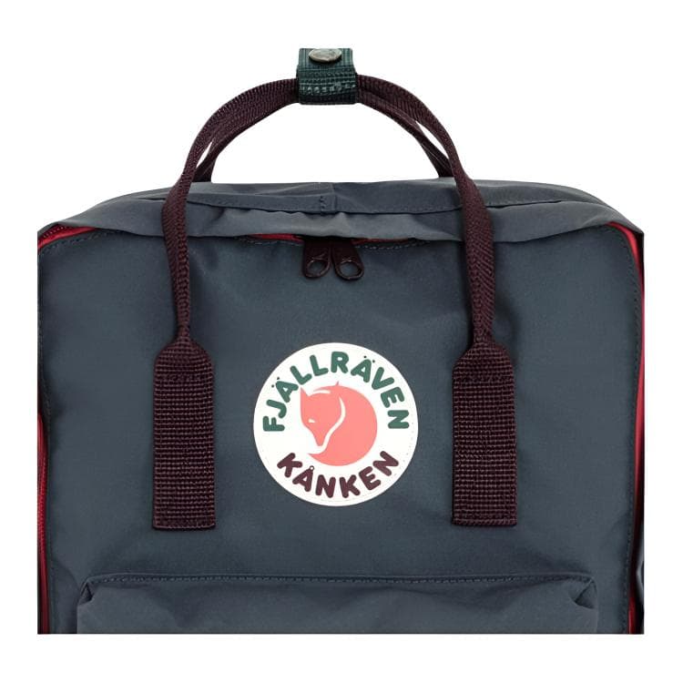 Fjallraven Kanken 16L Туристические сумки Винил Графитовый Черный и Черный Ягодный Унисекс - изображение 3