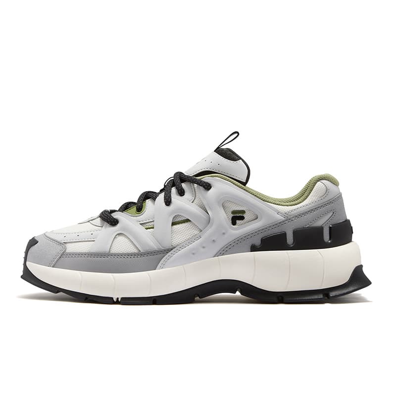 Кроссовки FILA FUSION INSETTO DX Низкие кеды с толстой подошвой Мужские Белые Серые - изображение 1