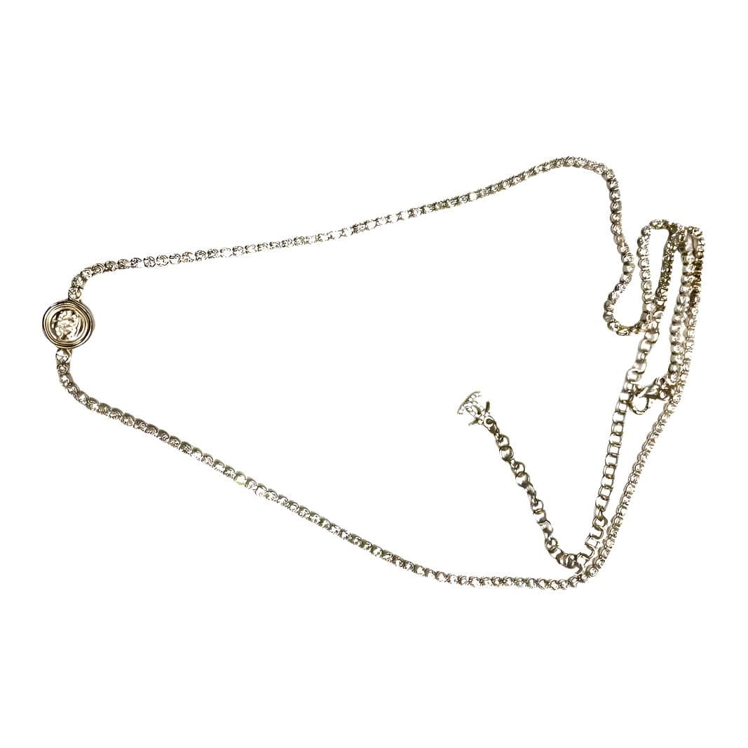 Цепочка на пояс CHANEL Coin Crystal Double C Waist Chain Gold - изображение 2