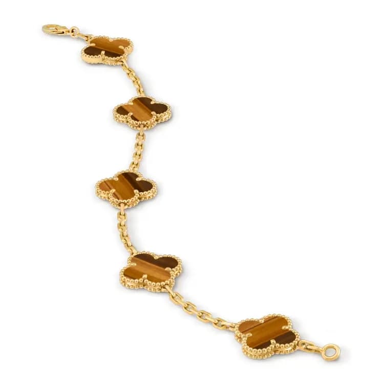 Браслет Van Cleef & Arpels Alhambra Tiger Eye Bracelet - изображение 3