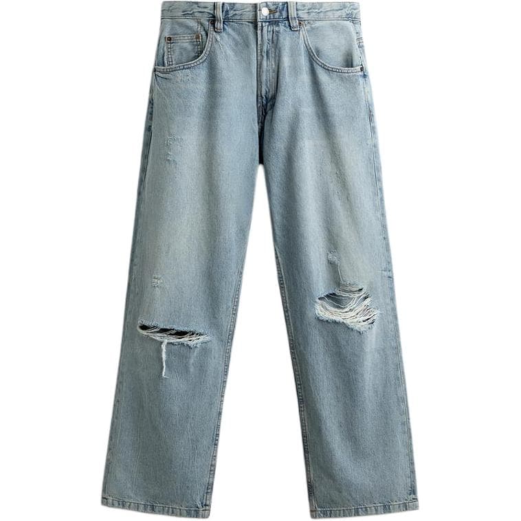 Штаны ZARA Light Blue Men's Jeans ZARA Светло-голубые мужские джинсы - изображение 1