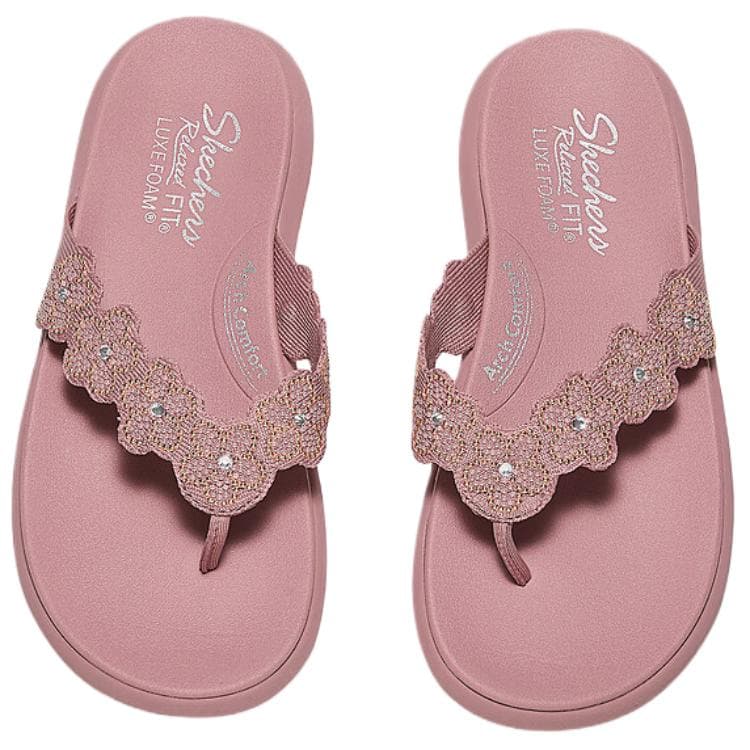 Шлёпанцы Skechers Sport Comfort Flip Flops Женские Темно-розовые - изображение 3