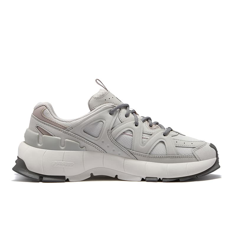 Кроссовки FILA FUSION INSETTO DX Низкие кеды с толстой подошвой Женские Серый Белый - изображение 2
