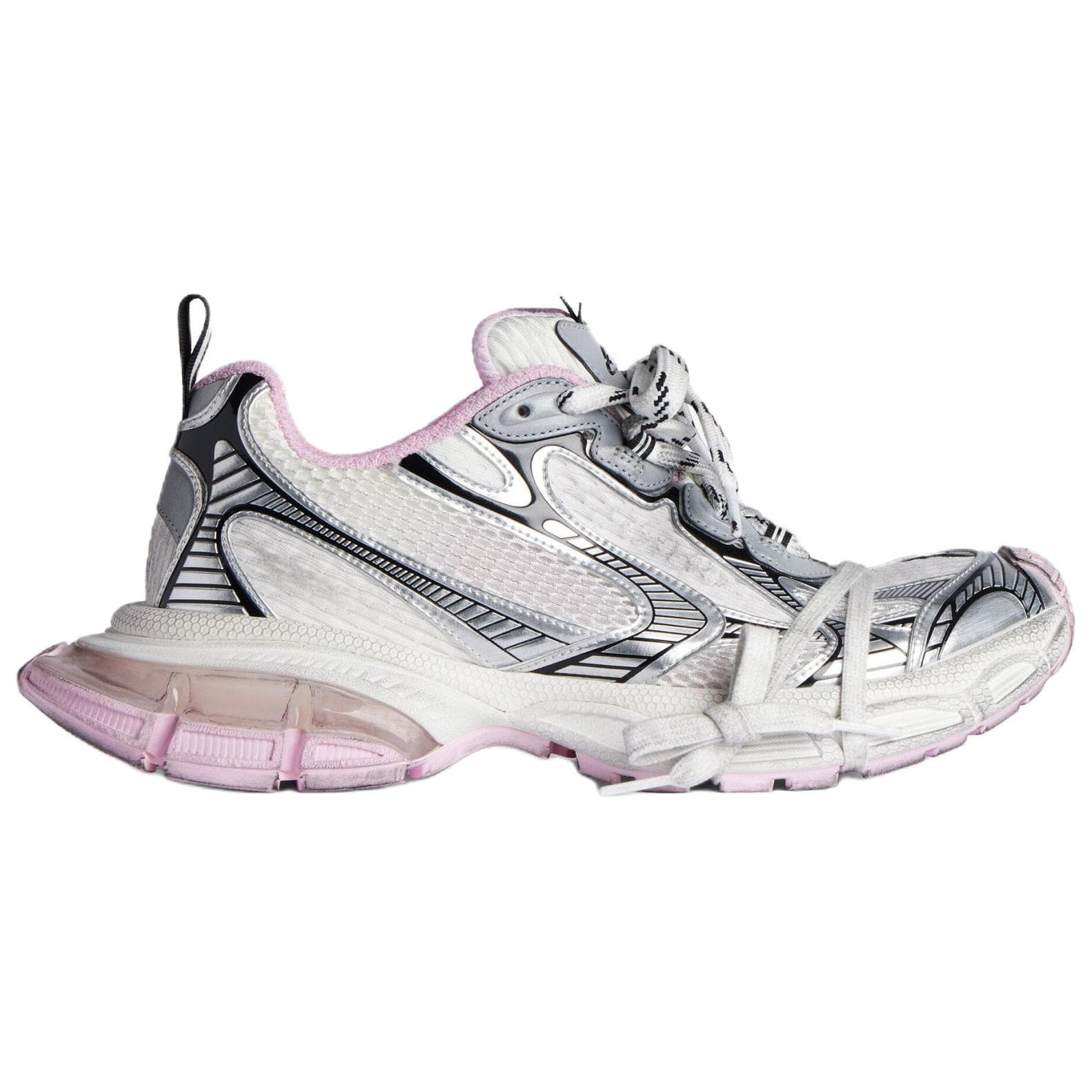 Кроссовки Balenciaga 3XL Гель Clearsole Фестиваль Циси 26 Коллекция Низкие массивные кроссовки Женские Белые Розовые Черные - изображение 2