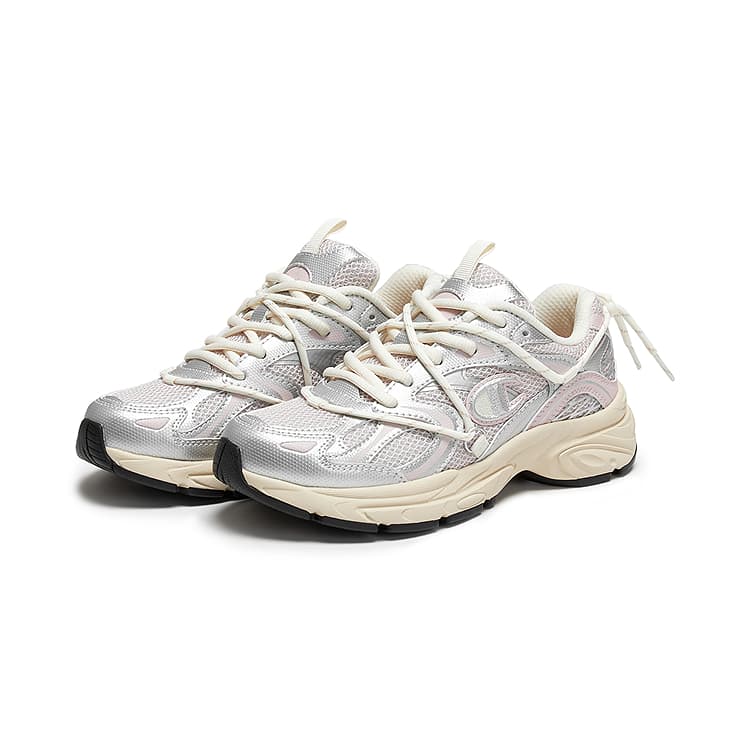 Кроссовки Champion Champ Roaming 1 Low Top Повседневная Обувь Унисекс Серебристо-Белый Розовый Frost - изображение 3