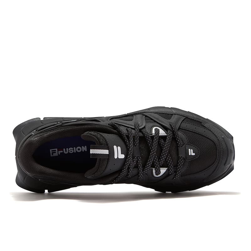 Кроссовки FILA FUSION INSETTO DX Низкие кеды с толстой подошвой Мужские Черные - изображение 4