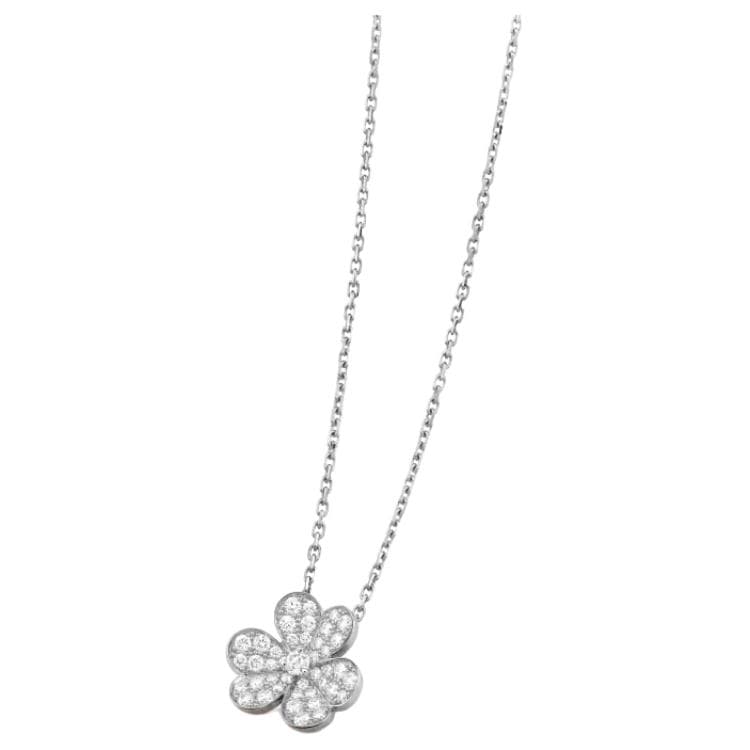 Ожерелье Van Cleef & Arpels Frivole Pendant Small Full Diamond 18k White Gold Necklace - изображение 2