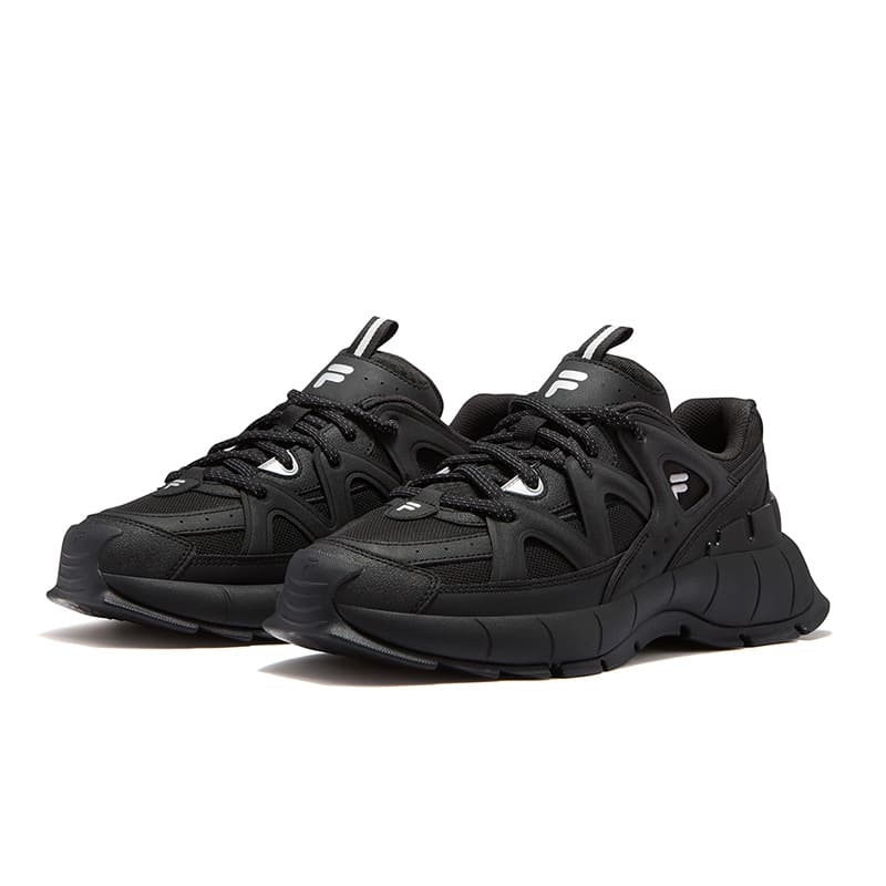 Кроссовки FILA FUSION INSETTO DX Низкие кеды с толстой подошвой Мужские Черные - изображение 3