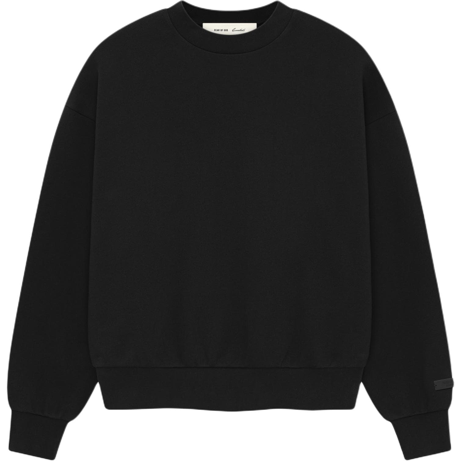 Кофта Fear Of God Essentials SS26 Classic Fit Флис Crewneck Винтажный черный Свитшот Унисекс - изображение 1