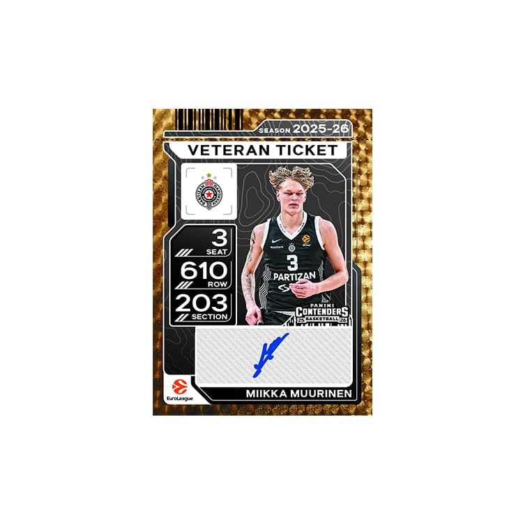 Коллекционные карточки PANINI 2025 26 Баскетбольная EuroLeague Contenders Звезда Карта Хобби Спортивные Карты Целая Коробка - изображение 3