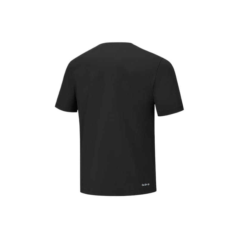 Skechers Угольный черный 0018 Мужская Быстросохнущая T-рубашка - изображение 2