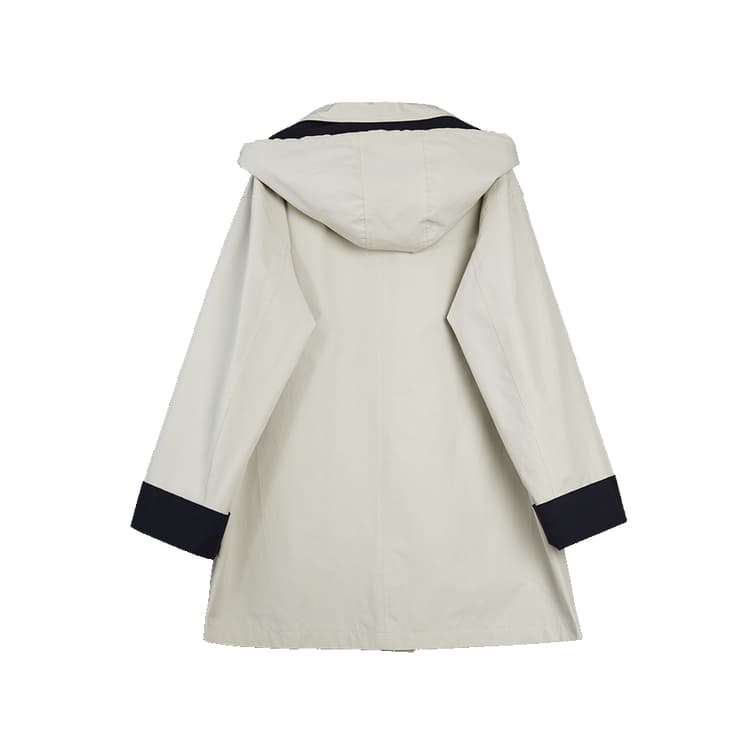 ELLE Light Gray Women's Trench ELLE Светло-серый женский тренч - изображение 2