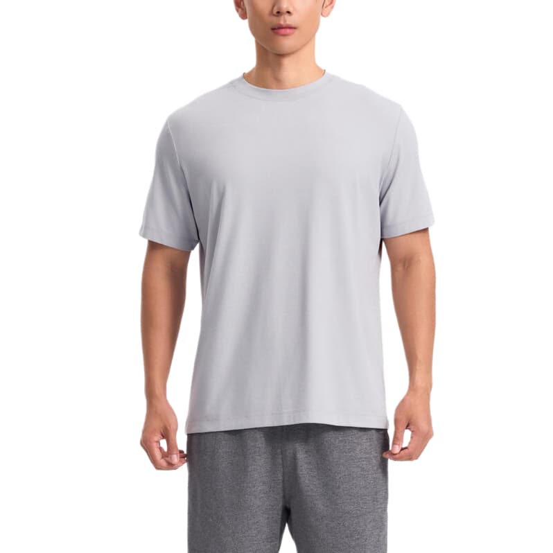 Футболка DECATHLON Мужская T-рубашка серого цвета с цинком - изображение 1