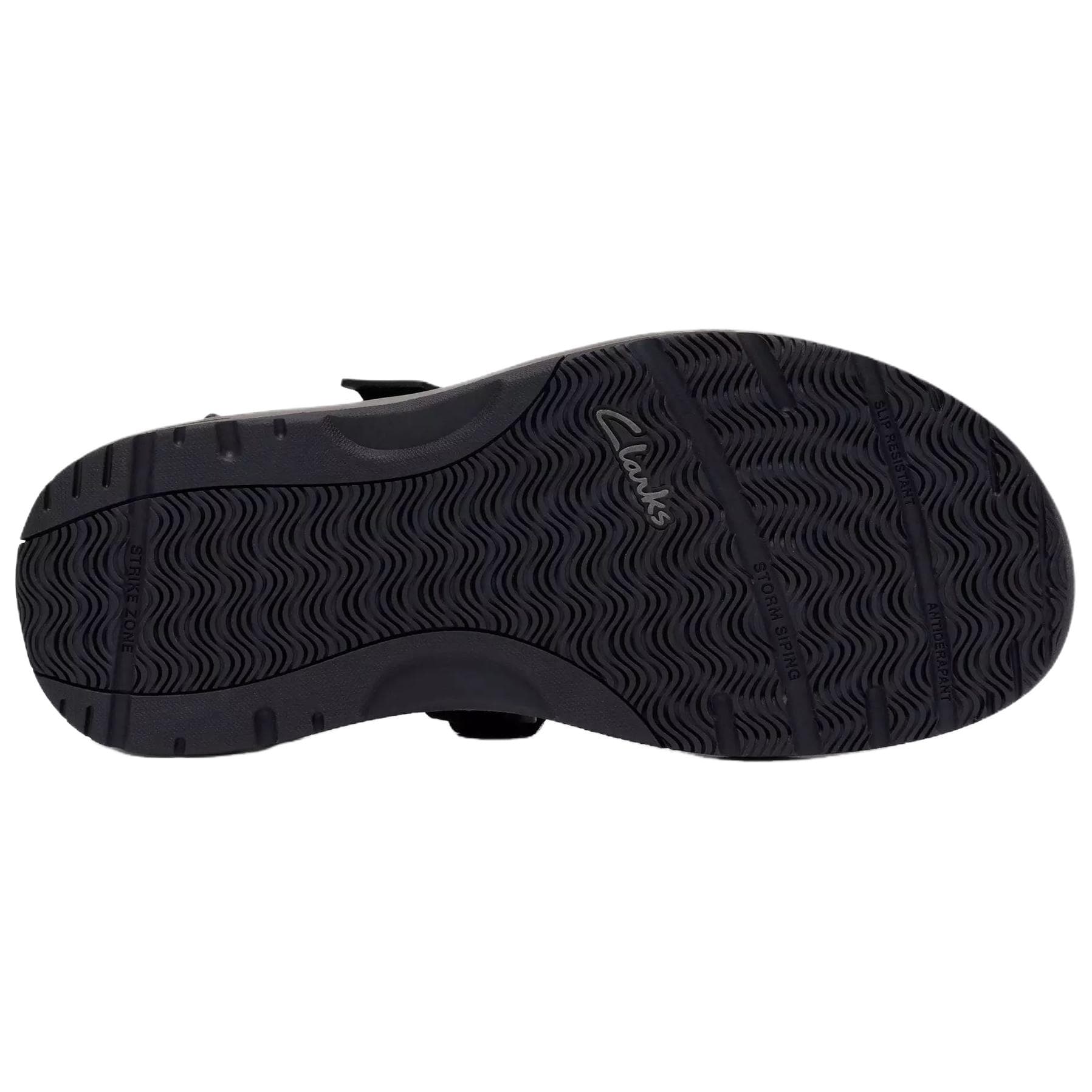 Сандалии с ремешком Clarks Guideview TREK Мужские кожаные пляжные сандалии черного цвета - изображение 5