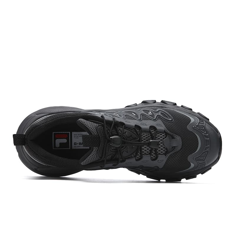 Кроссовки FILA Трюфель Амортизация Устойчивый к истиранию Легкий Низкий Верх Кроссовки Мужские Черный Дикий Голубино-Серый - изображение 4