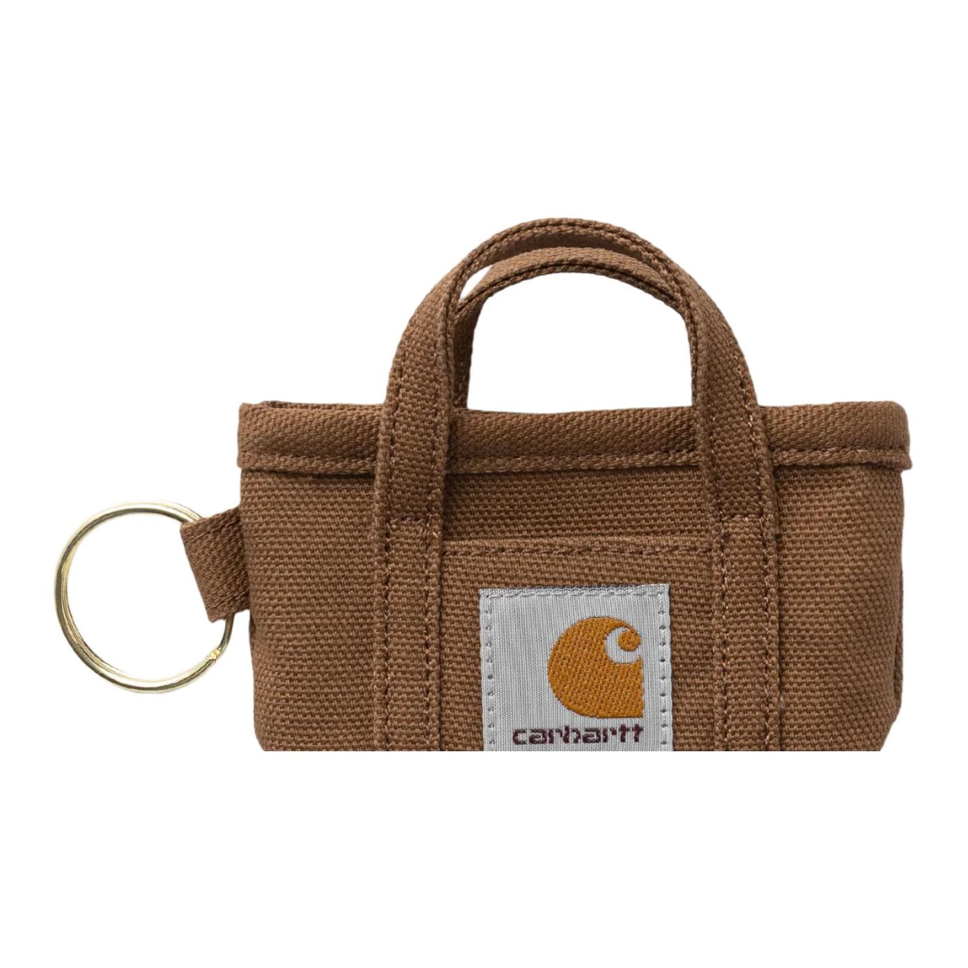 Сумка Carhartt WIP Мягкий Хлопок Брелок Сумка Аксессуар Мини Унисекс Коричневый - изображение 4