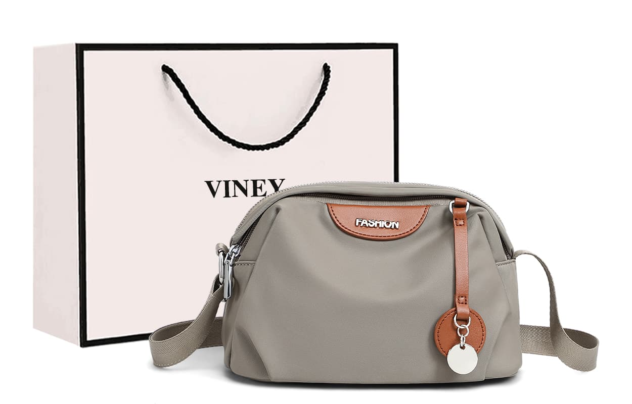 Сумка через плечо VINEY Oxford Crossbody сумки для женщин серый белый - изображение 2
