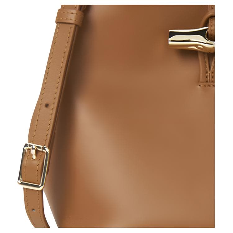 Сумка LONGCHAMP Le Roseau Коровья кожа Сумка Маленькая Женская Cashews Цвет - изображение 5