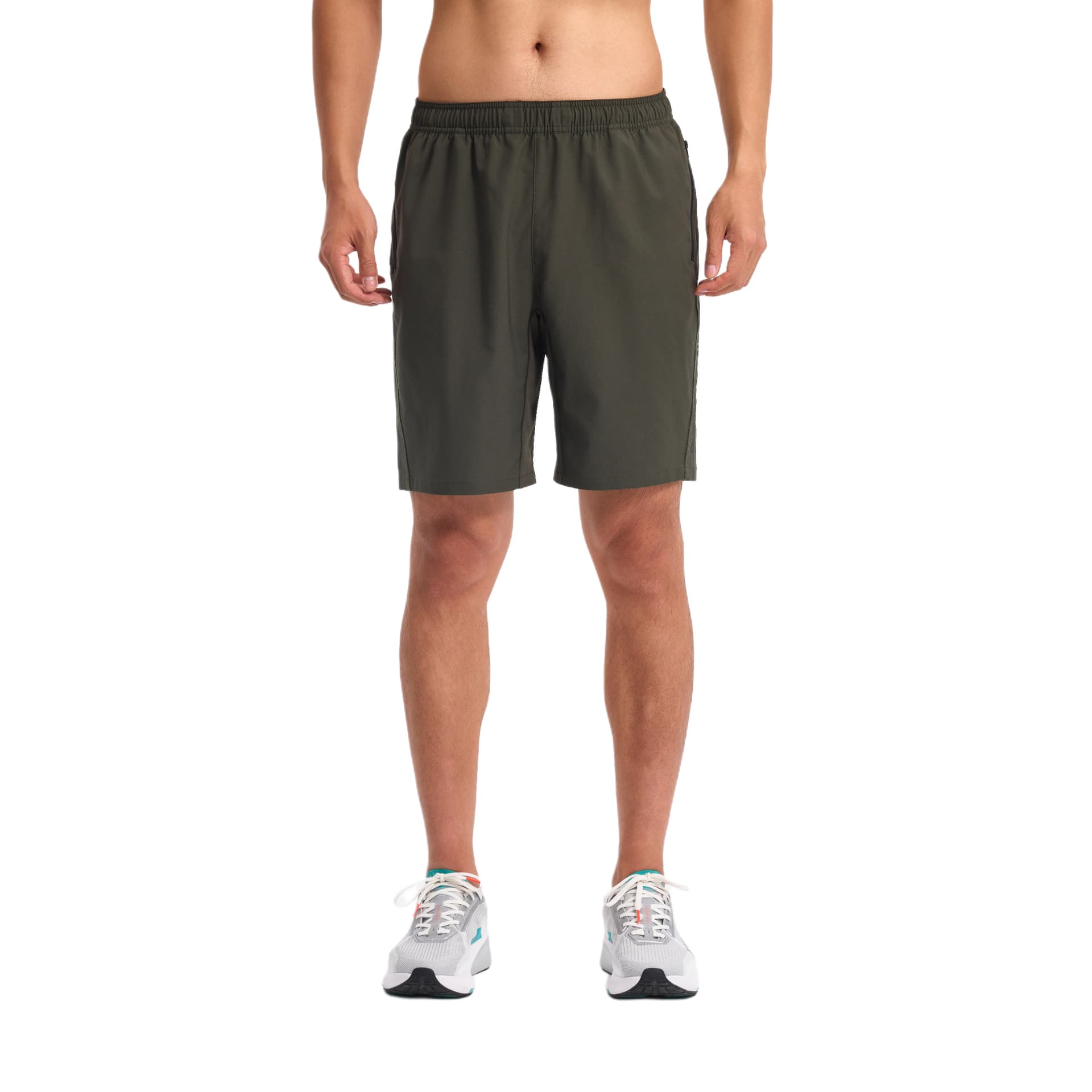 Тренировочные штаны DECATHLON Медно-зеленые мужские спортивные шорты - изображение 1