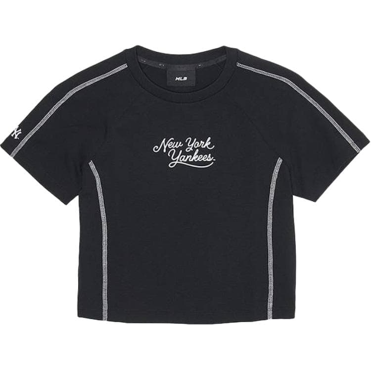 Футболка MLB Preppy Черные Женские T-рубашки - изображение 1