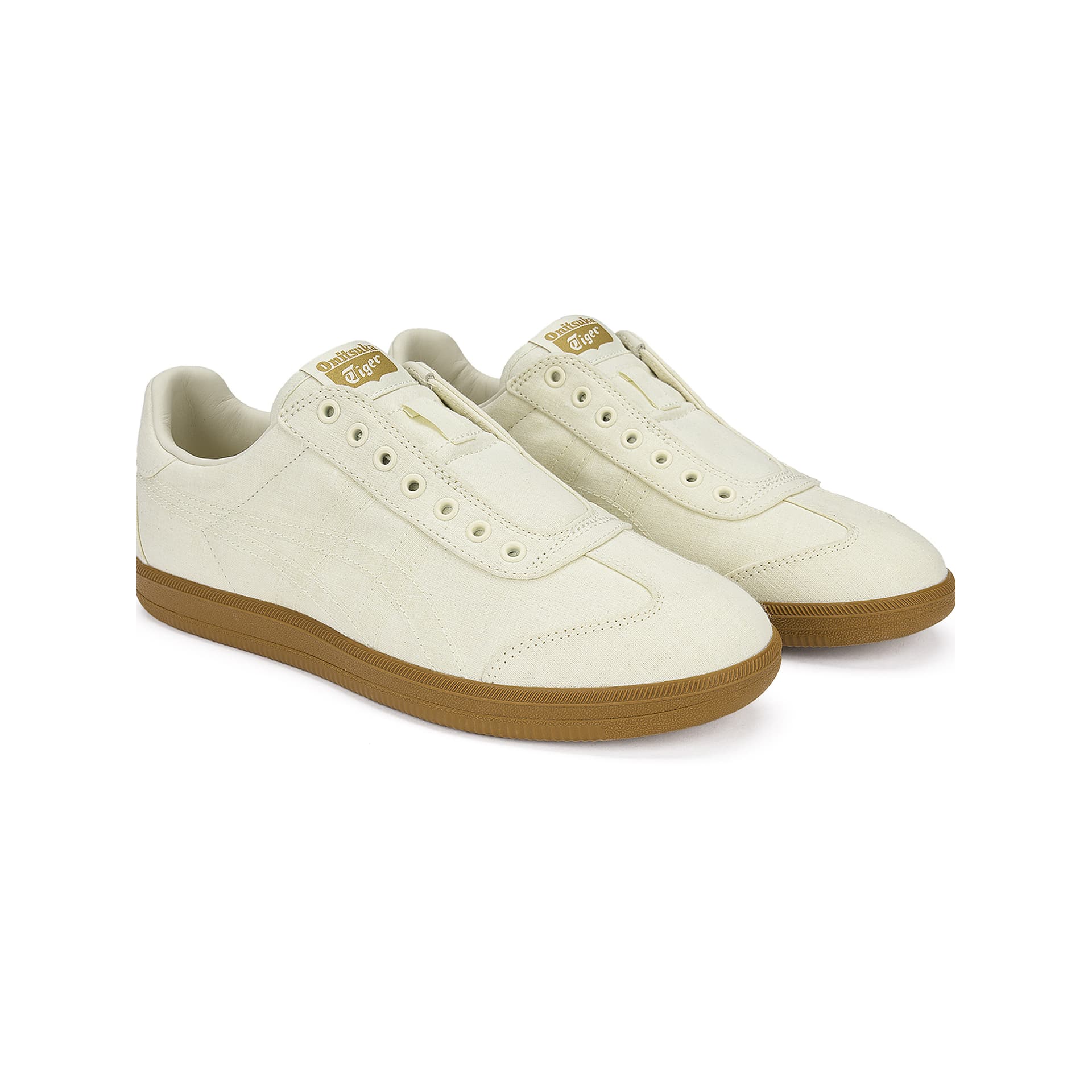 Кроссовки Onitsuka Tiger Tokuten Slip-On Ткань Немецкие Армейские Кроссовки Унисекс Экрю - изображение 3