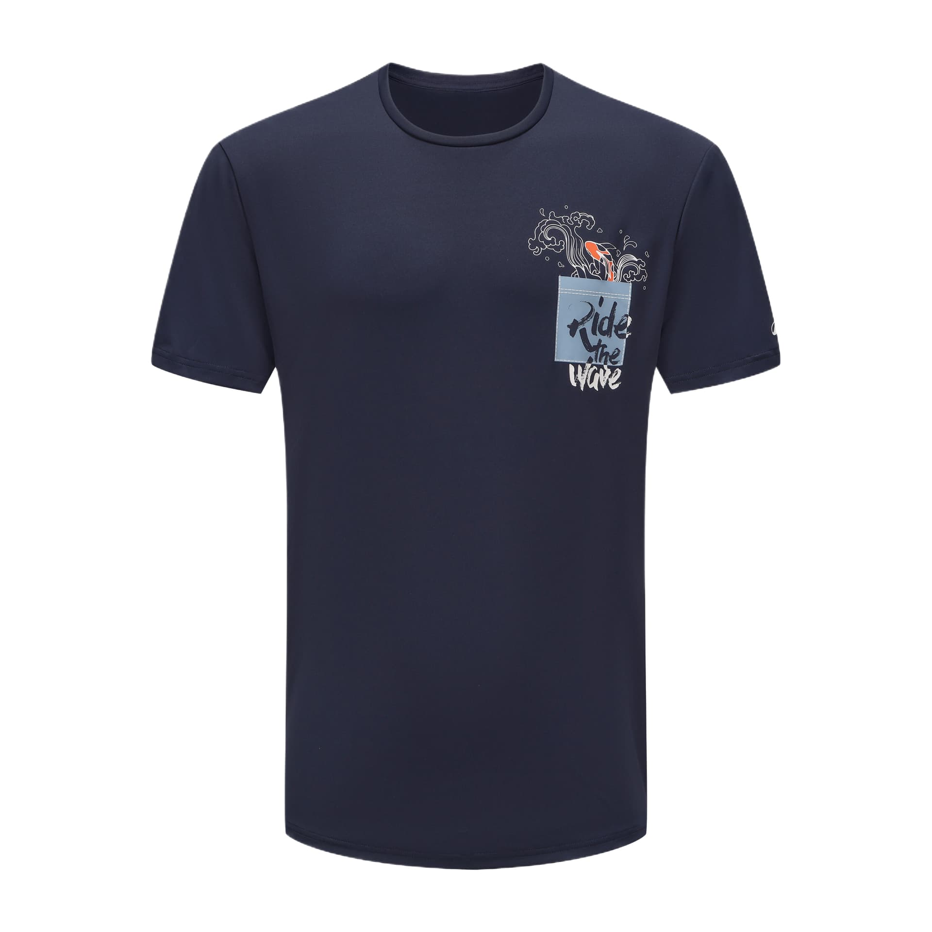 Футболка DECATHLON Белый Серый Синий Мужская T-рубашка - изображение 1