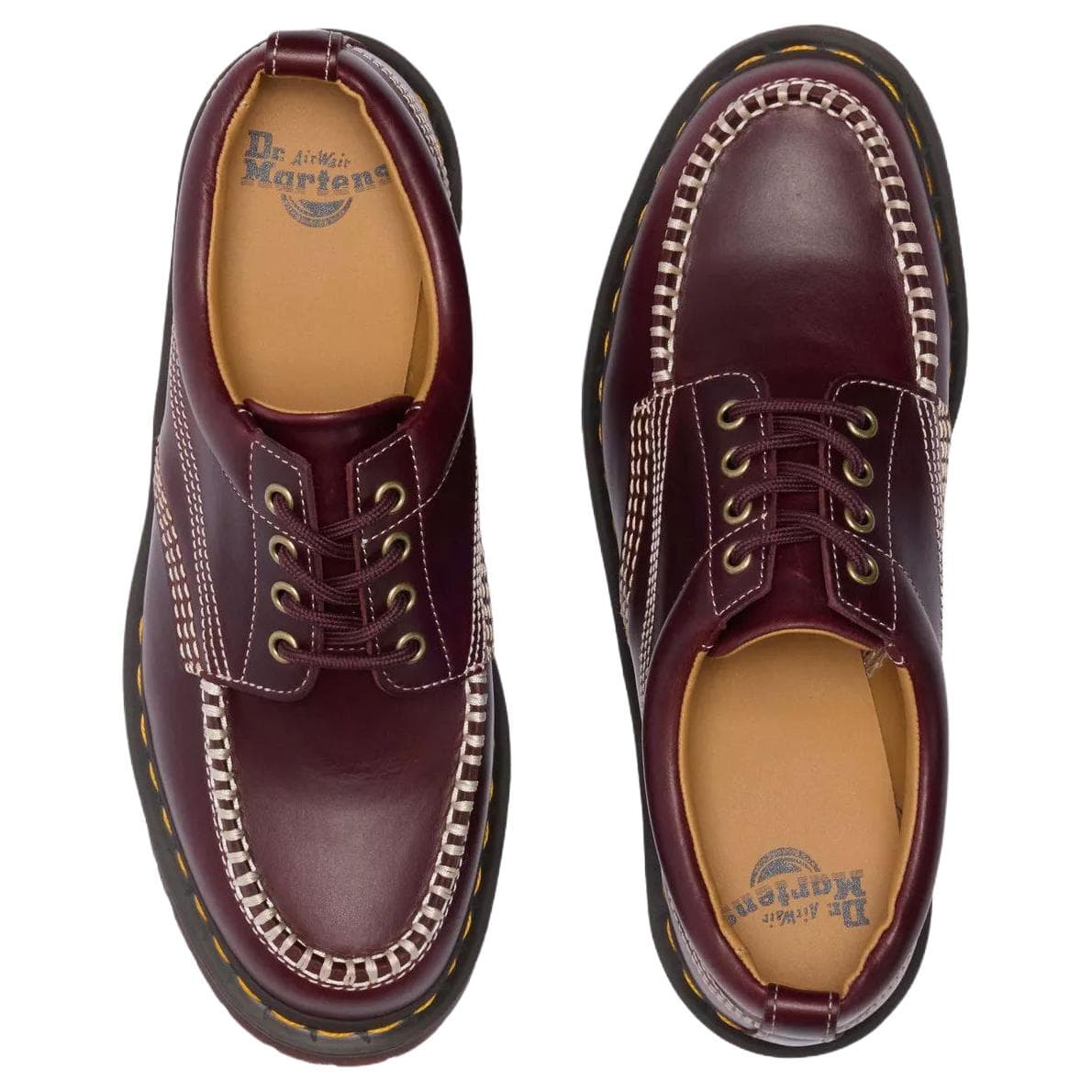 Dr.Martens Lowell Кожа Повседневные кожаные туфли Унисекс Вишнево-красный - изображение 4