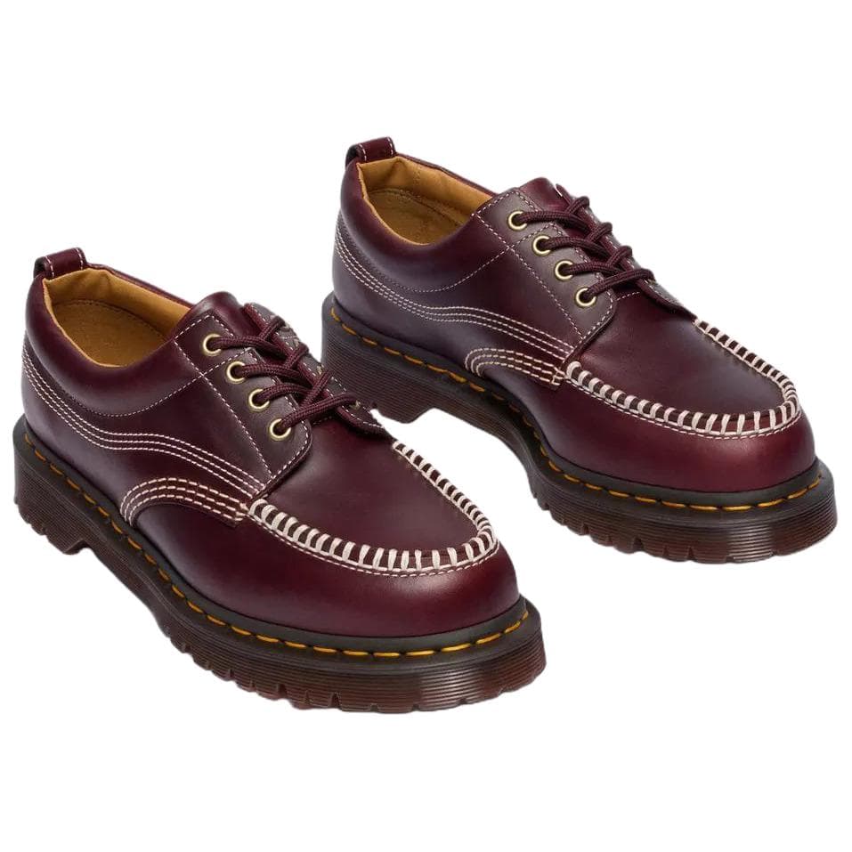 Dr.Martens Lowell Кожа Повседневные кожаные туфли Унисекс Вишнево-красный - изображение 3