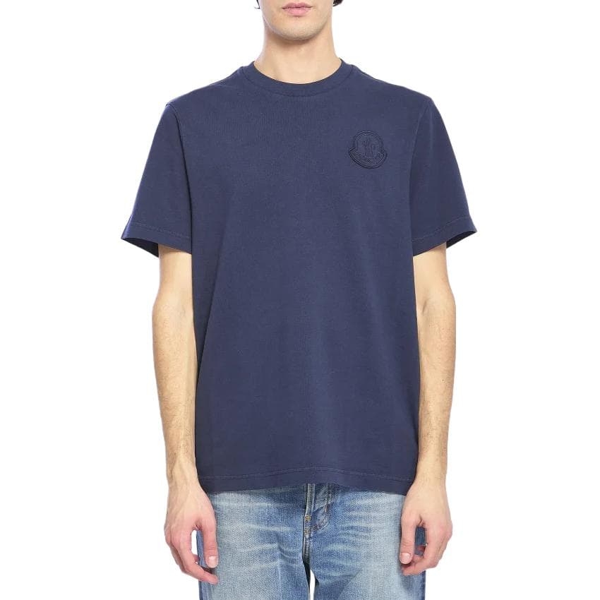 Футболка Moncler Морской Синий Унисекс T-рубашки - изображение 1