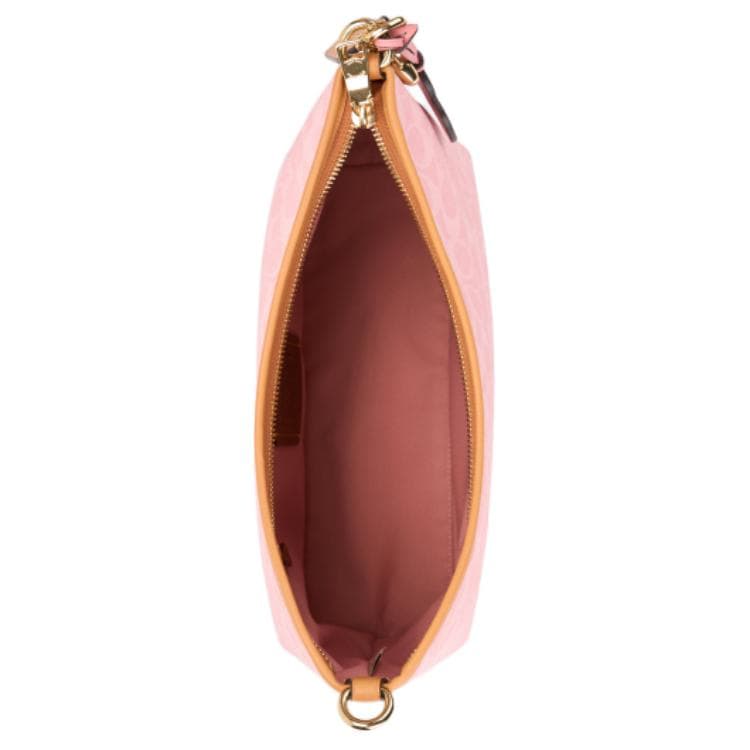 Мини-сумка COACH Laurel Искусственная кожа Хобо Сумка Сумка через плечо Сумка на плечо Большая Женская Вишневый цветок Розовый - изображение 6