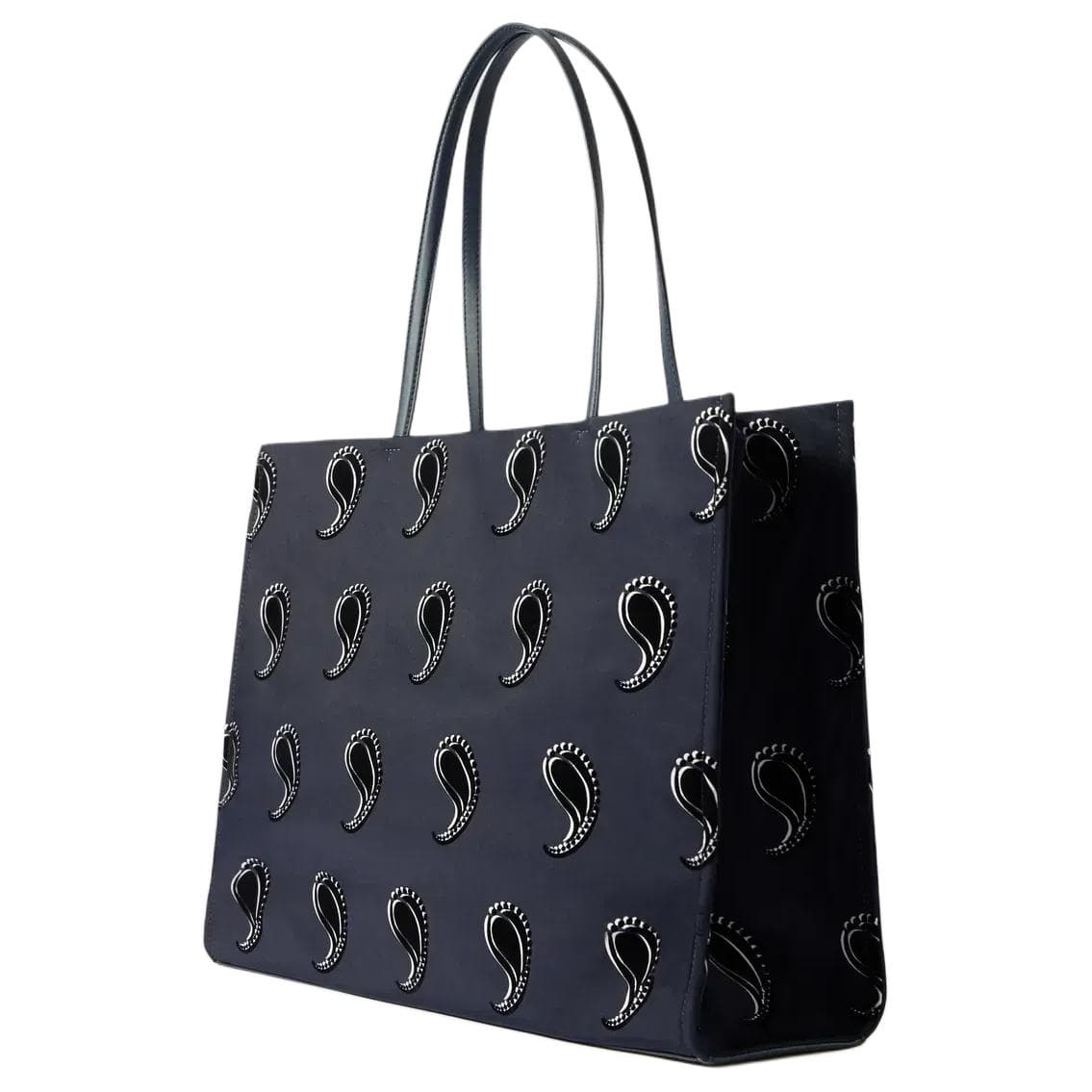 Мини-сумка TORY BURCH Ella Ткань + Искусственная кожа Сумка-тоут Женская Синяя - изображение 3