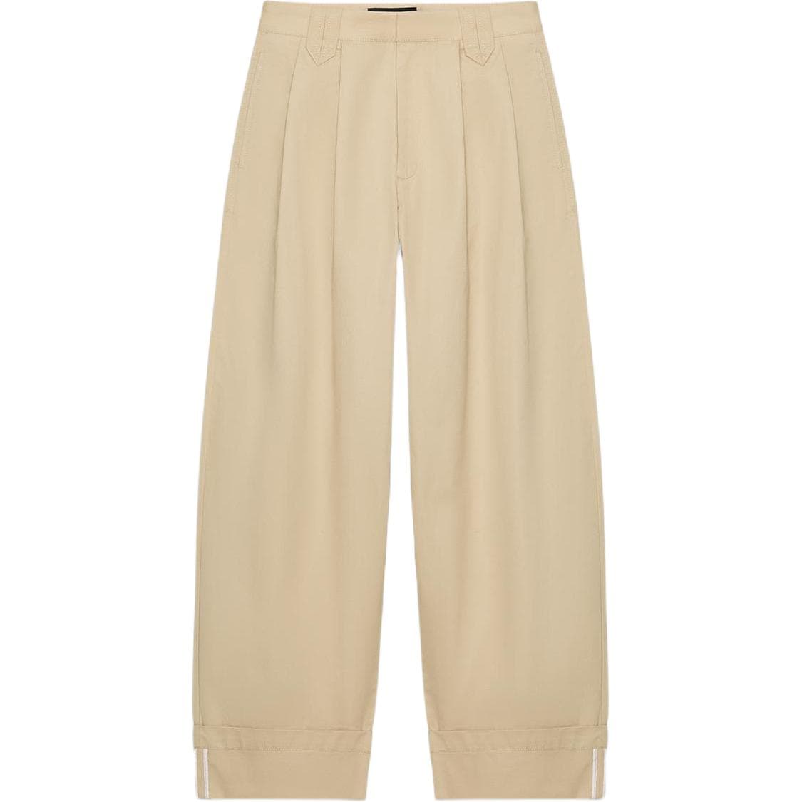 Штаны ZARA Light Camel Women's Casual Pants ZARA Светло-верблюжий женские повседневные брюки - изображение 1