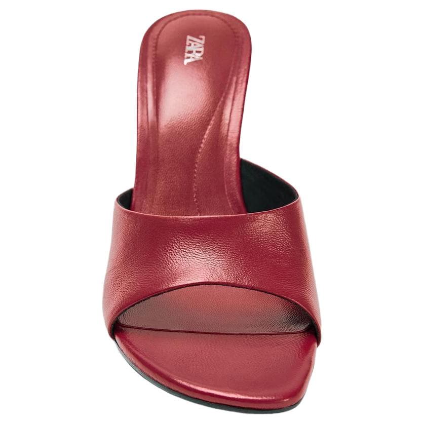 Сандалии ZARA Шлепанцы Red Women's - изображение 5