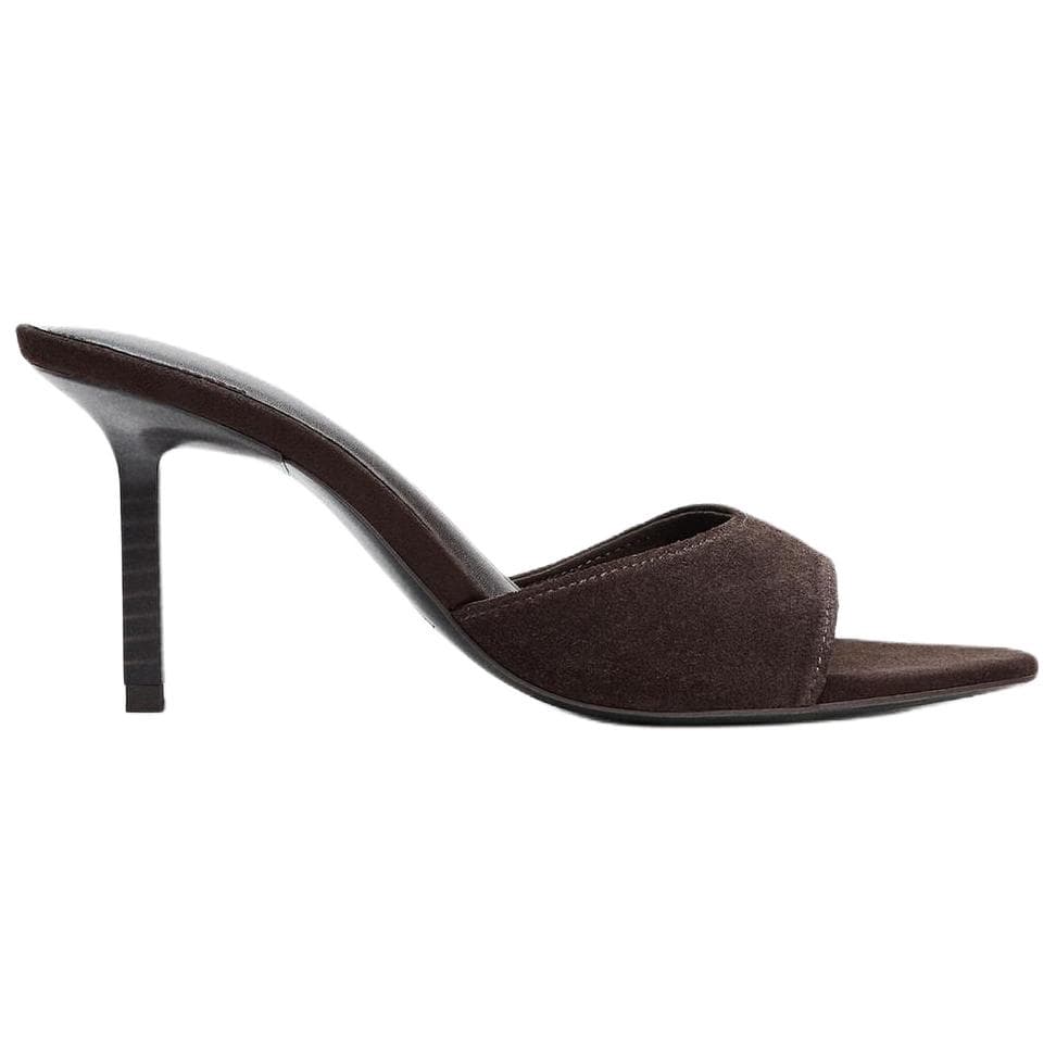 Сандалии ZARA Шлепанцы Женские Коричневые - изображение 2
