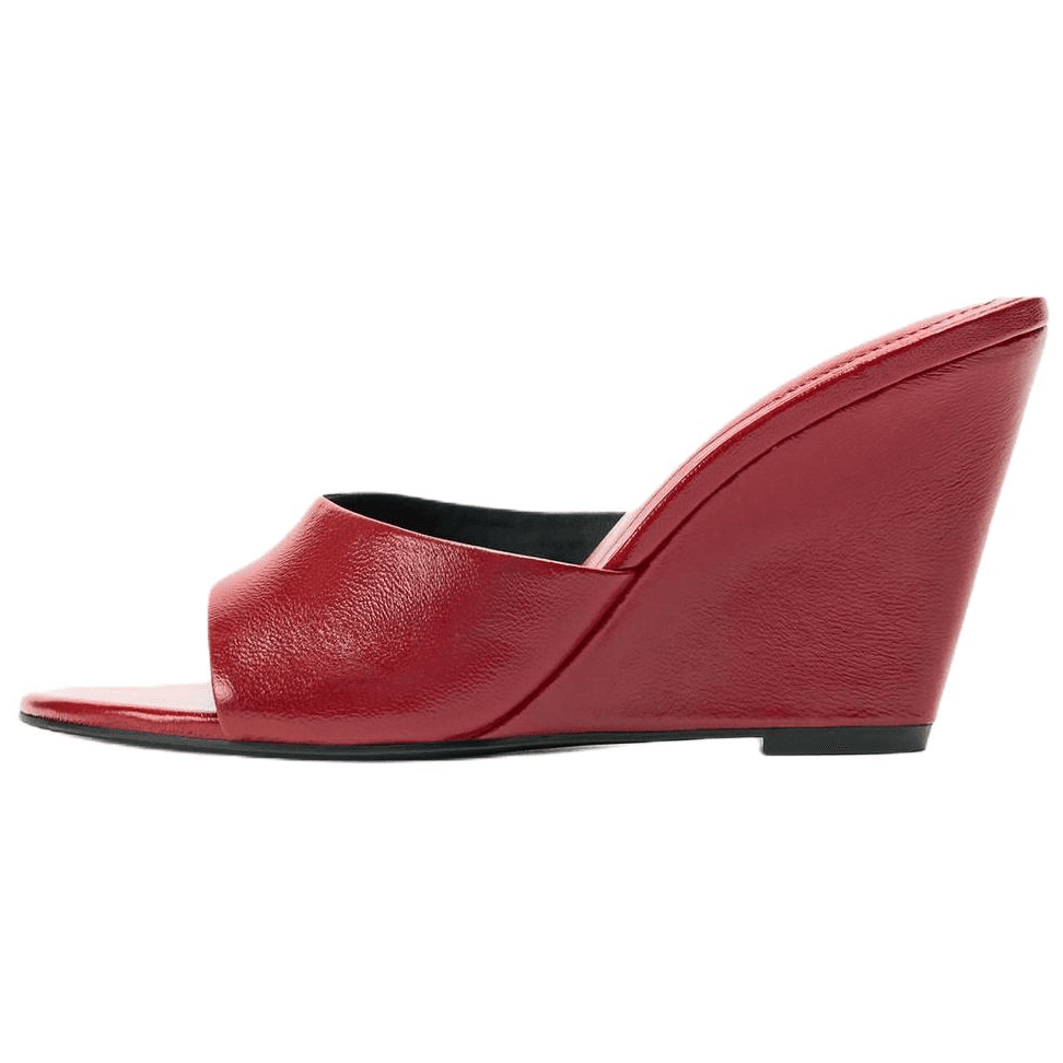 Сандалии ZARA Шлепанцы Red Women's - изображение 1