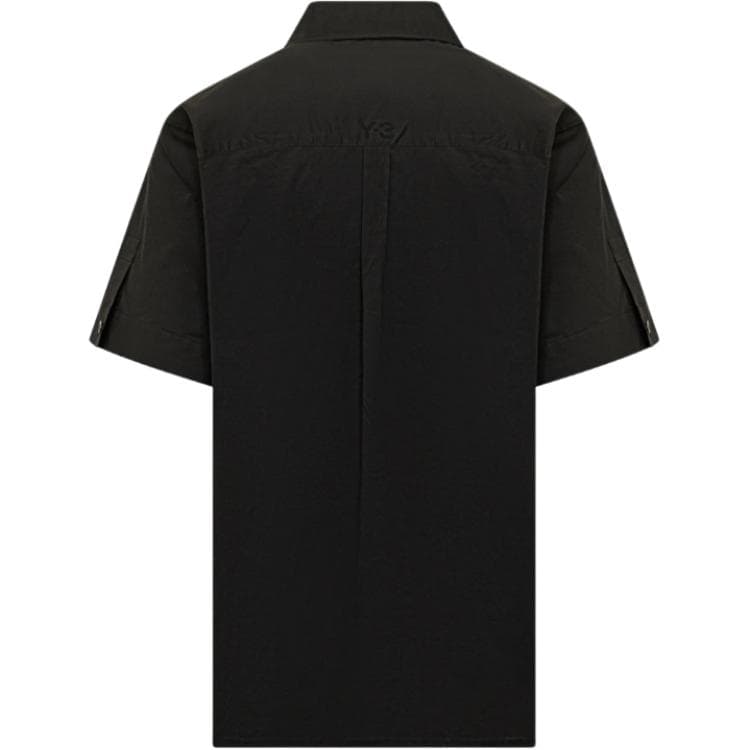 Рубашка Y-3 Black Pocket Shirt Однотонный однобортный рубашки с коротким рукавом мужской - изображение 2