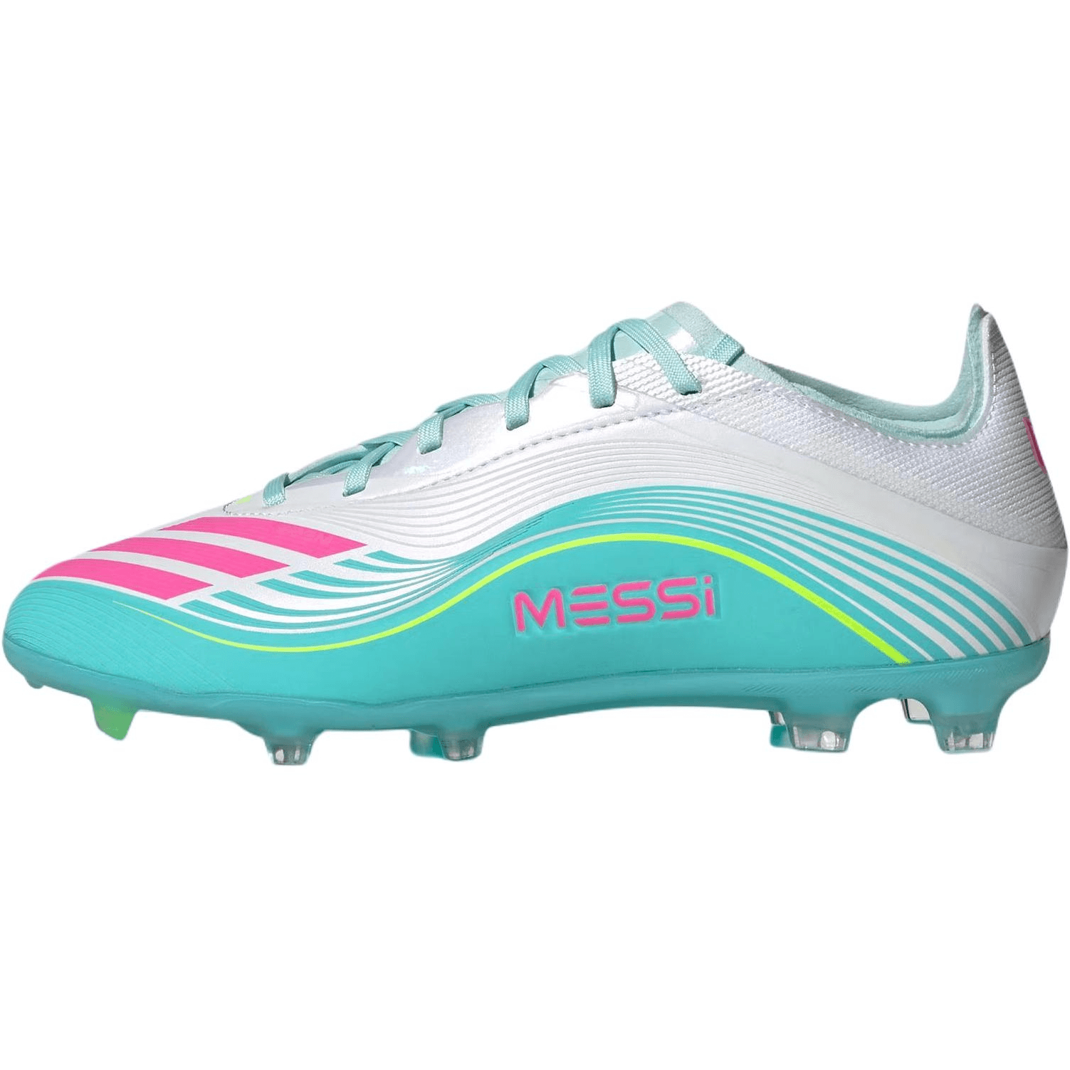 Бутсы Adidas F50 Collection Низкие футбольные бутсы для детей белые и синие - изображение 1