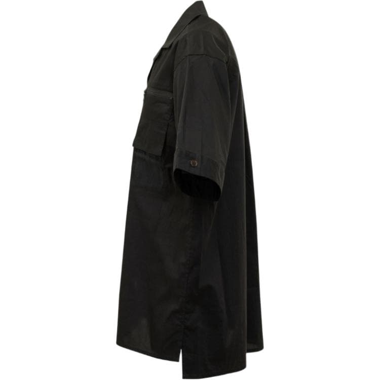 Рубашка Y-3 Black Pocket Shirt Однотонный однобортный рубашки с коротким рукавом мужской - изображение 3