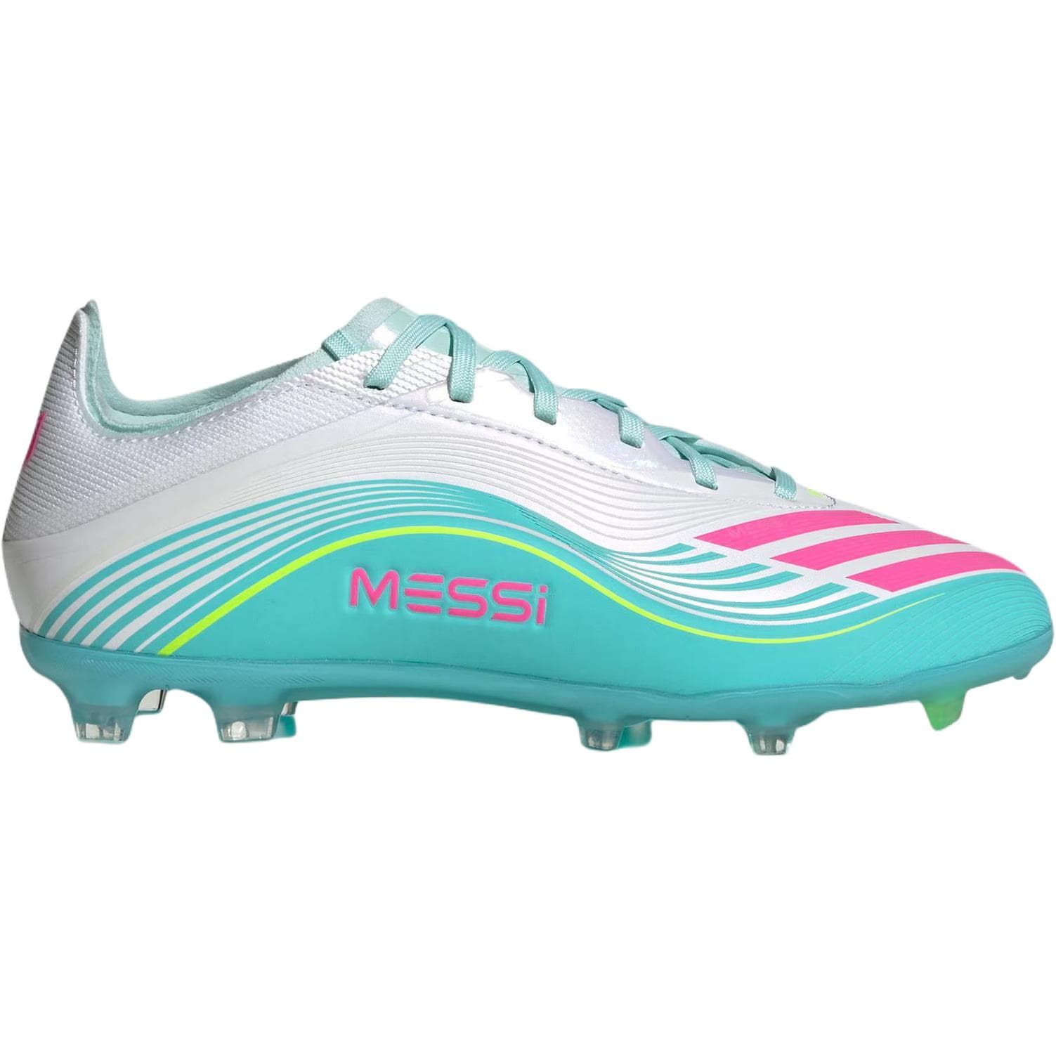 Бутсы Adidas F50 Collection Низкие футбольные бутсы для детей белые и синие - изображение 2